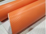 Oranžová 3D karbónová fólia (No air free)